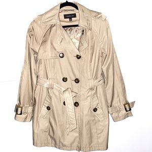 JONES NEW YORK Khaki Camel Trench Coat